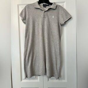 Polo Ralph Lauren The Mesh Mini Womens  Grey Short Sleeve Polo Shirt Dress Sz SP